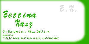 bettina nasz business card