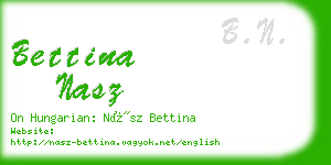 bettina nasz business card